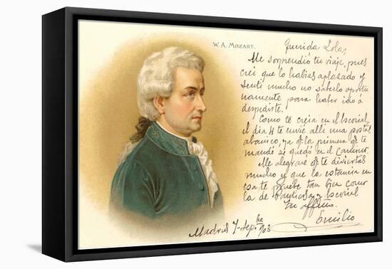 Wolfgang Amadeus Mozart-null-Framed Stretched Canvas