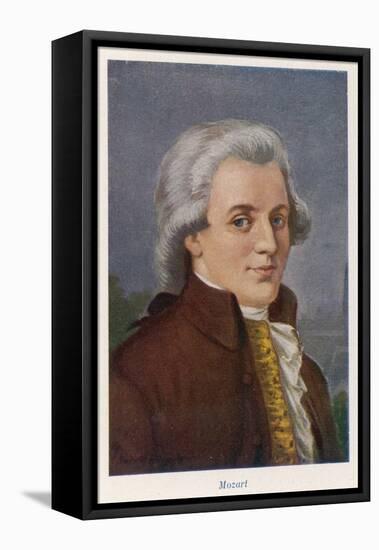 Wolfgang Amadeus Mozart-Rudolf Klingsbogl-Framed Stretched Canvas