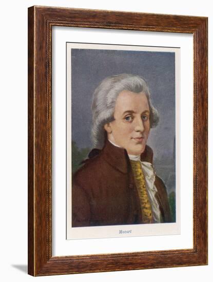 Wolfgang Amadeus Mozart-Rudolf Klingsbogl-Framed Art Print