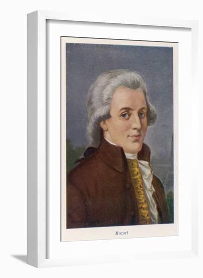 Wolfgang Amadeus Mozart-Rudolf Klingsbogl-Framed Art Print