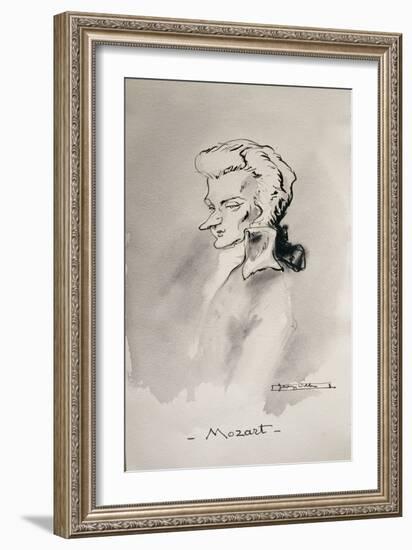 Wolfgang Amadeus Mozart-French School-Framed Giclee Print