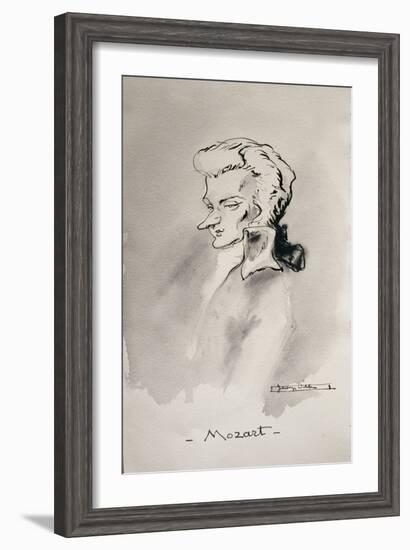 Wolfgang Amadeus Mozart-French School-Framed Giclee Print