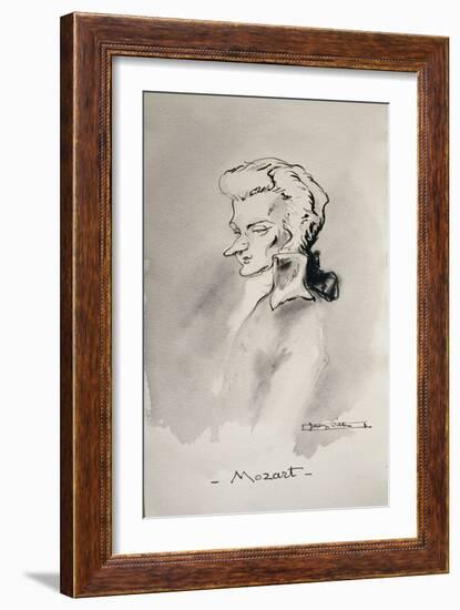 Wolfgang Amadeus Mozart-French School-Framed Giclee Print