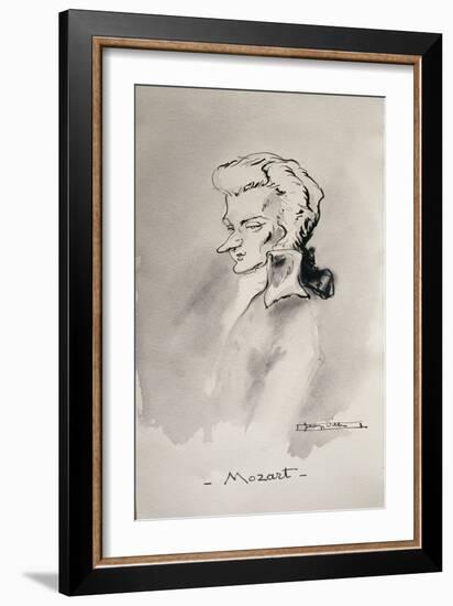 Wolfgang Amadeus Mozart-French School-Framed Giclee Print