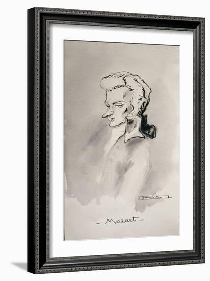 Wolfgang Amadeus Mozart-French School-Framed Giclee Print