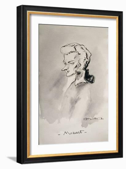 Wolfgang Amadeus Mozart-French School-Framed Giclee Print