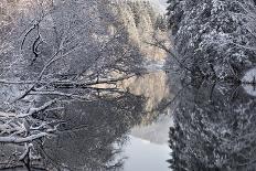 The Ammer in Winter with Ice and Snow-Wolfgang Filser-Framed Photographic Print