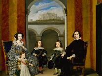 Francesco Tapia, Conte Del Vasto, with His Family Seated in an Interior of the Palazzo Tapia with A-Wolfgang Heimbach-Giclee Print