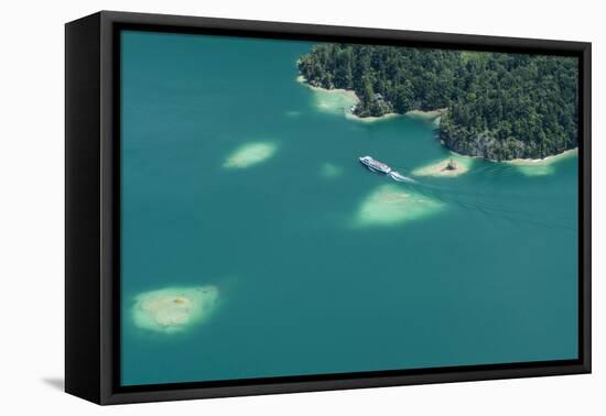 Wolfgangsee, Ship, St Gilgen, Austria, Salzburg State-Frank Fleischmann-Framed Premier Image Canvas