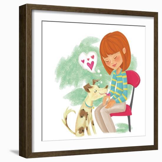 Wolfie - Playmate-Elisa Chavarri-Framed Giclee Print