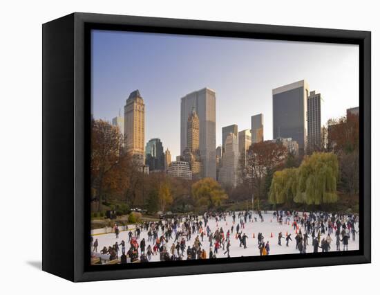 Wollman Icerink at Central Park, Manhattan, New York City, USA-Alan Copson-Framed Premier Image Canvas