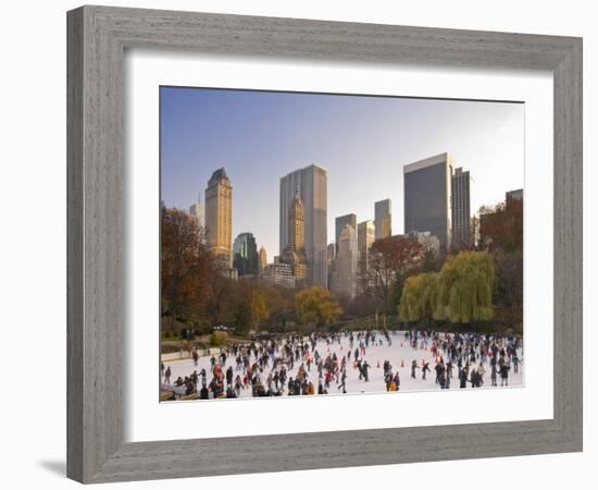 Wollman Icerink at Central Park, Manhattan, New York City, USA-Alan Copson-Framed Photographic Print