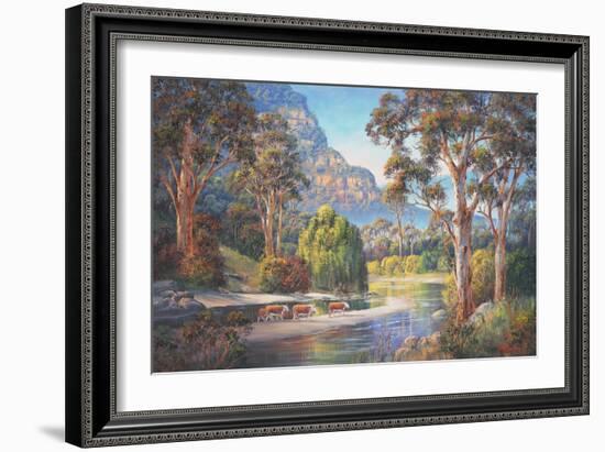 Wollondilly Autumn-John Bradley-Framed Giclee Print