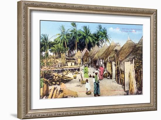 Wolof, or Ouolof Village, Senegal, 20th Century-null-Framed Giclee Print