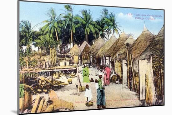 Wolof, or Ouolof Village, Senegal, 20th Century-null-Mounted Giclee Print