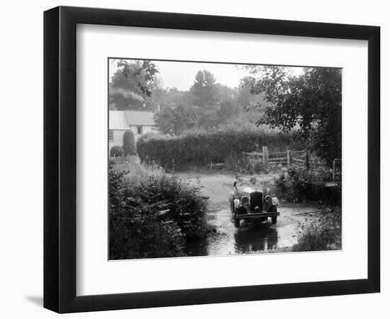 Wolseley competing in the B&HMC Brighton-Beer Trial, Windout Lane, near Dunsford, Devon, 1934-Bill Brunell-Framed Photographic Print