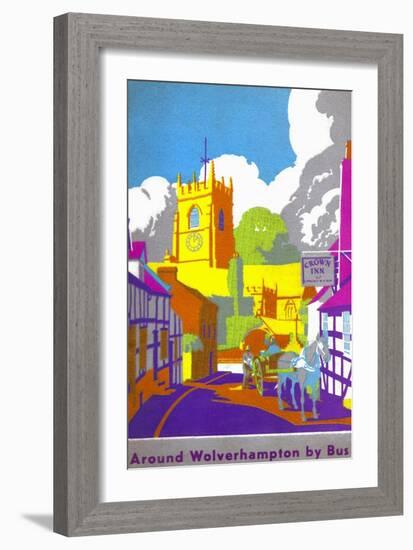 Wolverhampton Corporation Transport Guide Book Cover, Claverley, Staffordshire-1939-Mikeyashworth-Framed Art Print