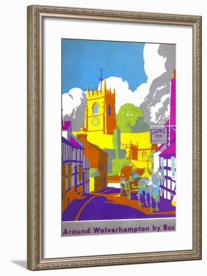 Wolverhampton Corporation Transport Guide Book Cover, Claverley, Staffordshire-1939-Mikeyashworth-Framed Art Print