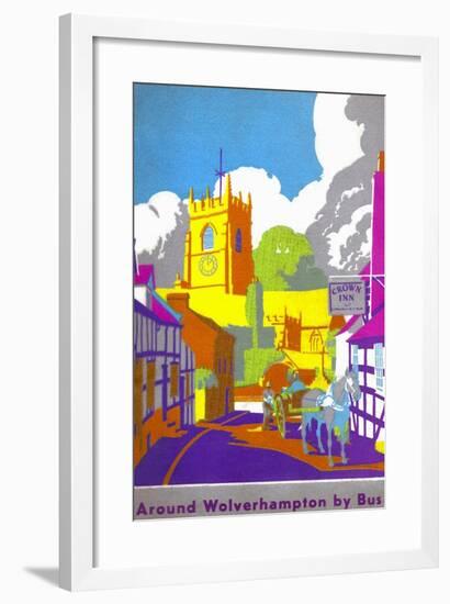 Wolverhampton Corporation Transport Guide Book Cover, Claverley, Staffordshire-1939-Mikeyashworth-Framed Art Print