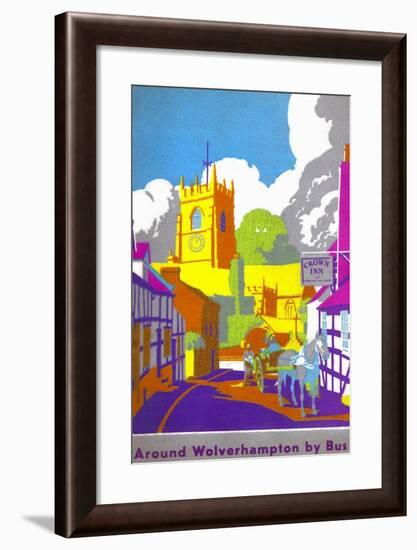 Wolverhampton Corporation Transport Guide Book Cover, Claverley, Staffordshire-1939-Mikeyashworth-Framed Art Print