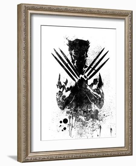 Wolverine Watercolor-Jack Hunter-Framed Art Print