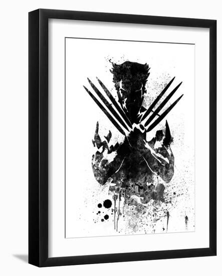 Wolverine Watercolor-Jack Hunter-Framed Art Print