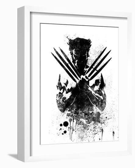 Wolverine Watercolor-Jack Hunter-Framed Art Print