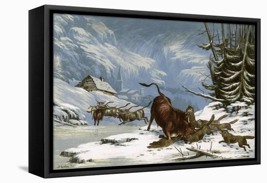 'Wolves In Winter' by Thomson-Alexander Francis Lydon-Framed Premier Image Canvas