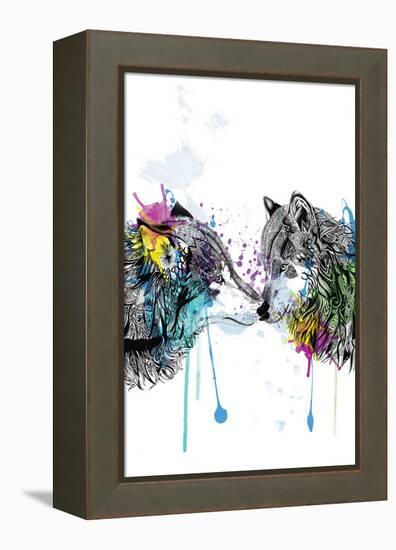 Wolves-Karin Roberts-Framed Stretched Canvas