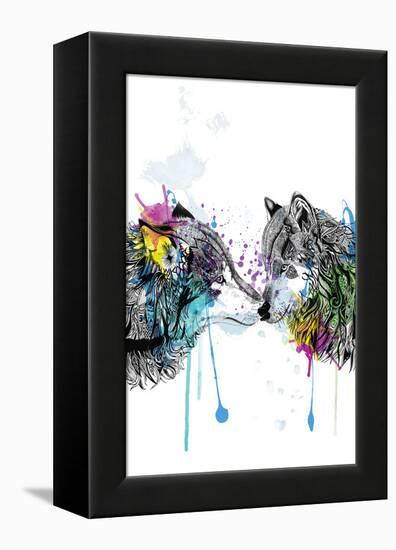 Wolves-Karin Roberts-Framed Stretched Canvas