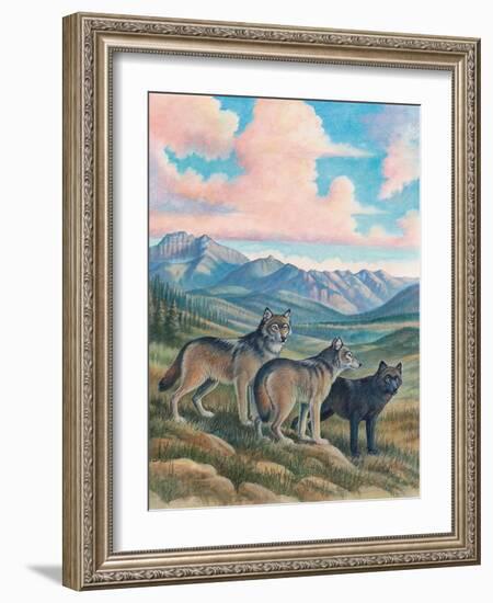 Wolves-Ron Jenkins-Framed Art Print