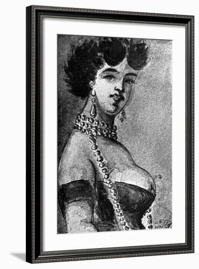 Woman, 19th Century-Constantin Guys-Framed Giclee Print