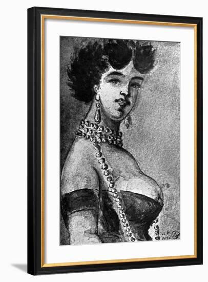 Woman, 19th Century-Constantin Guys-Framed Giclee Print