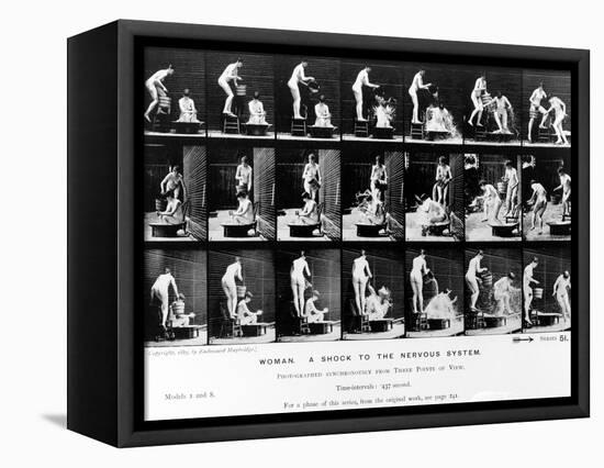 Woman. a Shock to the Nervous System, 1887, Illustration from 'The Human Figure in Motion' by…-Eadweard Muybridge-Framed Premier Image Canvas