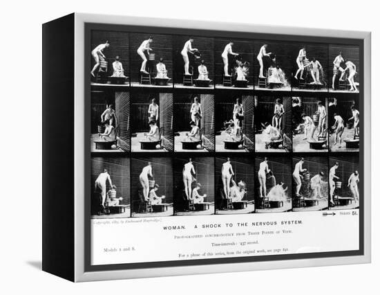 Woman. a Shock to the Nervous System, 1887, Illustration from 'The Human Figure in Motion' by…-Eadweard Muybridge-Framed Premier Image Canvas