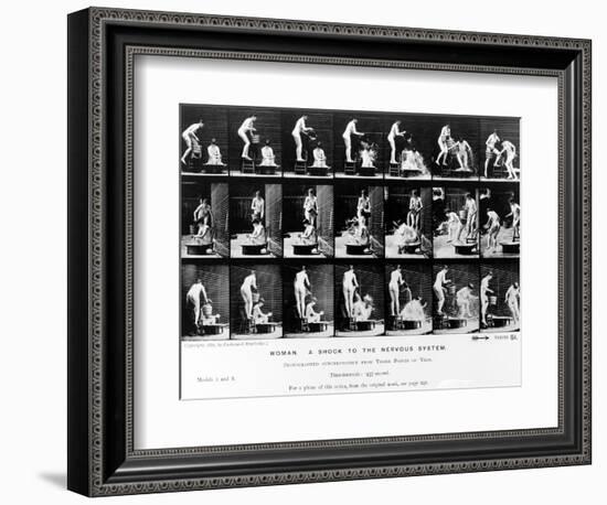 Woman. a Shock to the Nervous System, 1887, Illustration from 'The Human Figure in Motion' by…-Eadweard Muybridge-Framed Giclee Print