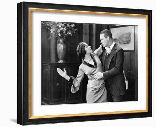 Woman About to Slap a Man in the Face-null-Framed Photo