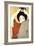 Woman Adjusting Her Hair in Front of the Mirror, 1930-Kitano Tsunetoni-Framed Giclee Print