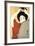 Woman Adjusting Her Hair in Front of the Mirror, 1930-Kitano Tsunetoni-Framed Giclee Print