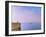 Woman alone at sunset next to the sea, Antibes, Cote d'Azur, French Riviera, France, Mediterranean,-Alexandre Rotenberg-Framed Photographic Print
