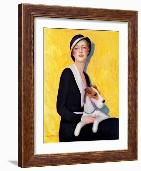 "Woman and Airedale,"May 13, 1933-Charles W. Dennis-Framed Giclee Print