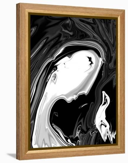 Woman and Bird-Rabi Khan-Framed Stretched Canvas