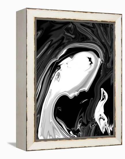 Woman and Bird-Rabi Khan-Framed Stretched Canvas