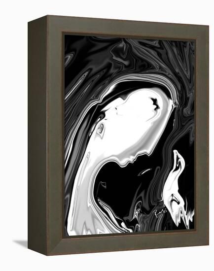 Woman and Bird-Rabi Khan-Framed Stretched Canvas