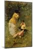 Woman and child in a landscape-Ferdinand Heilbuth-Mounted Giclee Print