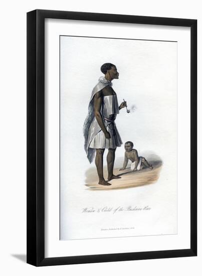 Woman and Child of the Bushman Race, 1848-null-Framed Giclee Print