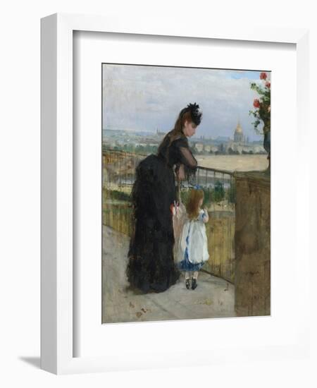 Woman and child on a balcony, 1872-Berthe Morisot-Framed Giclee Print