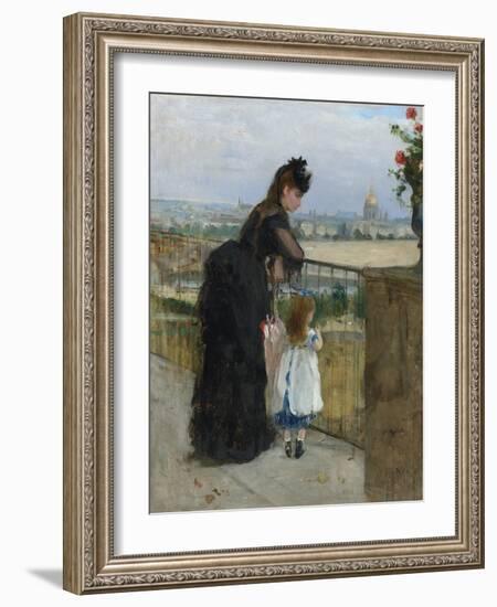 Woman and child on a balcony, 1872-Berthe Morisot-Framed Giclee Print