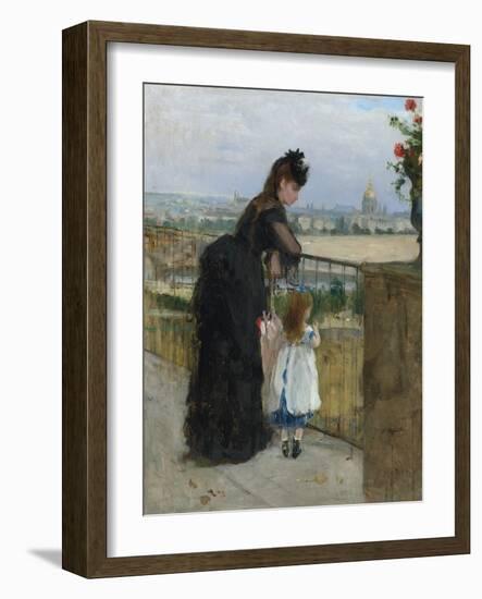 Woman and child on a balcony, 1872-Berthe Morisot-Framed Giclee Print