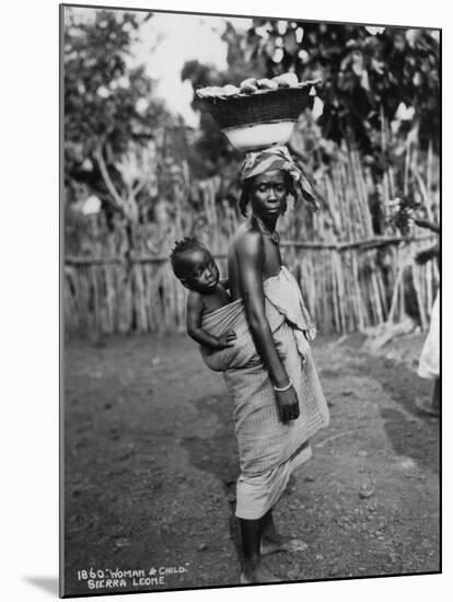 Woman and Child, Sierra Leone, 20th Century-null-Mounted Photographic Print